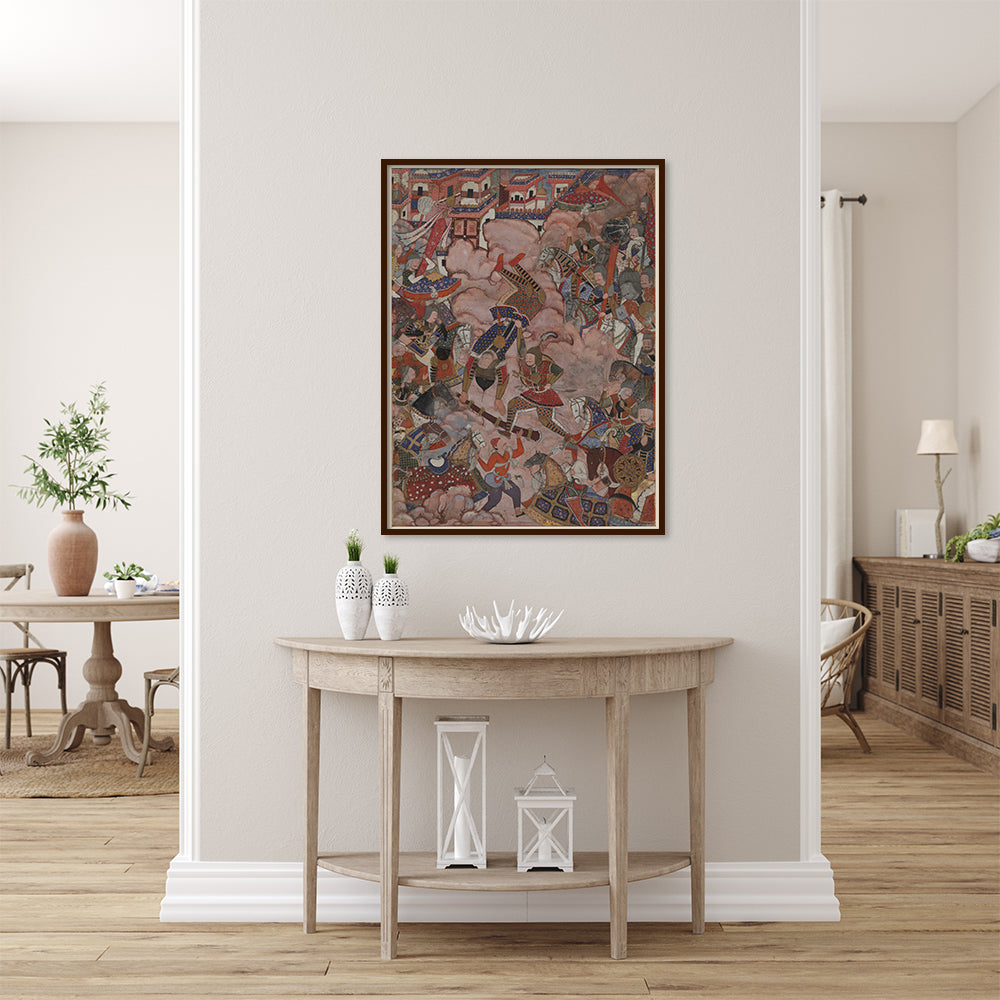 Battle of Mazandaran Masterpiece Famous Painting Artwork Canvas Print for Wall