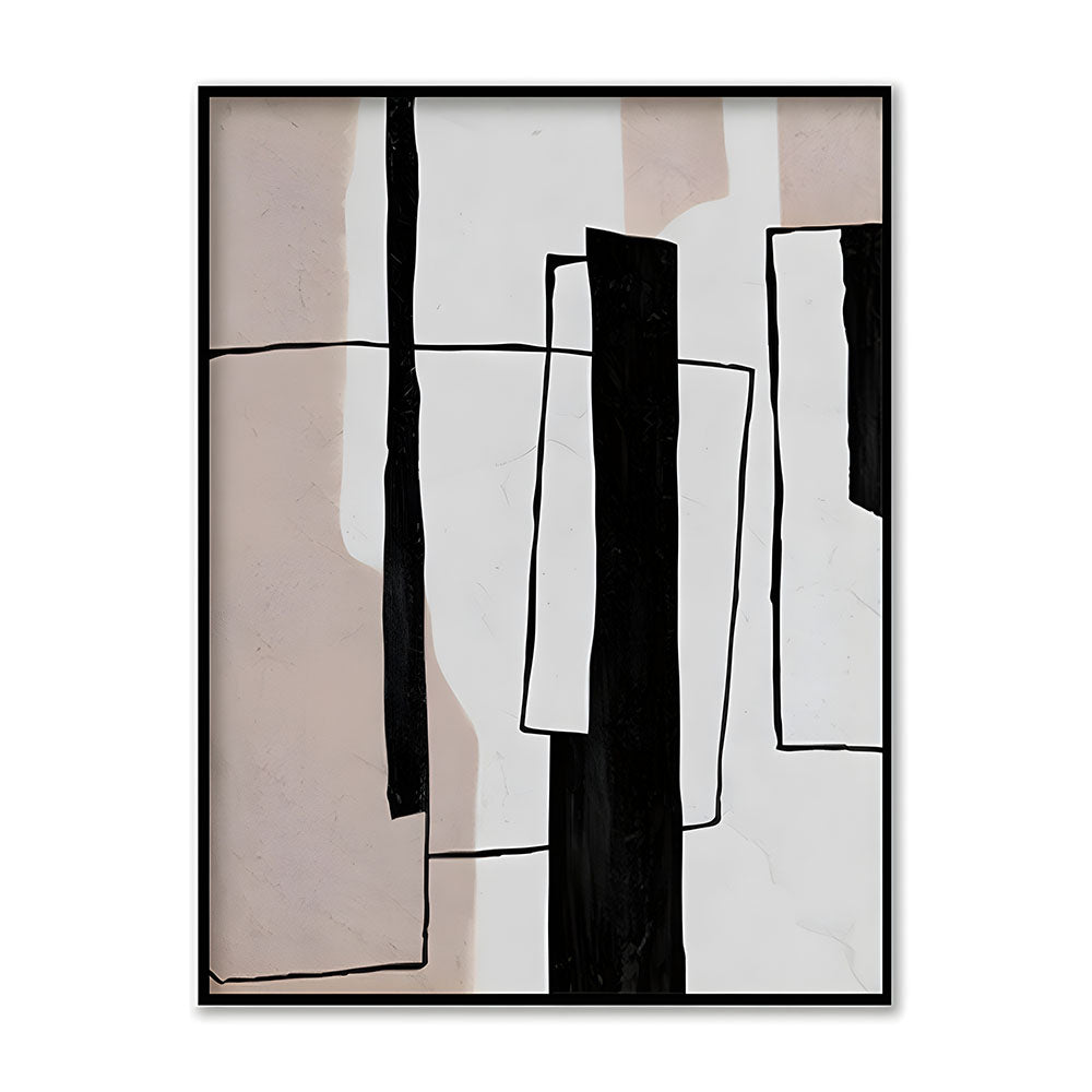 Thick & Thin Abstract Canvas Wall Art Print