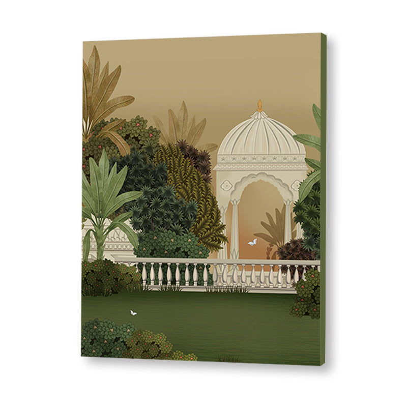 Bagicha - Set Of 3 Traditional Wall Artwork | Nature Canvas Painting for Wall | Wall Decor | Wall Painting