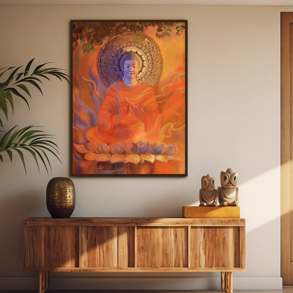 Buddha 5 Traditional Artwork Canvas Print for Wall