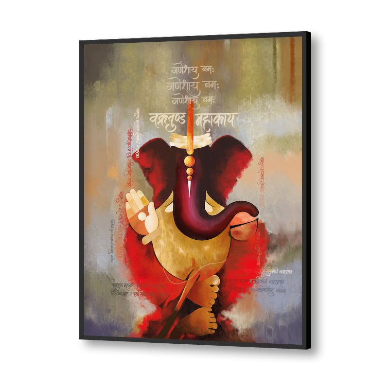 Ganesha 3 Traditional Artwork Canvas Print