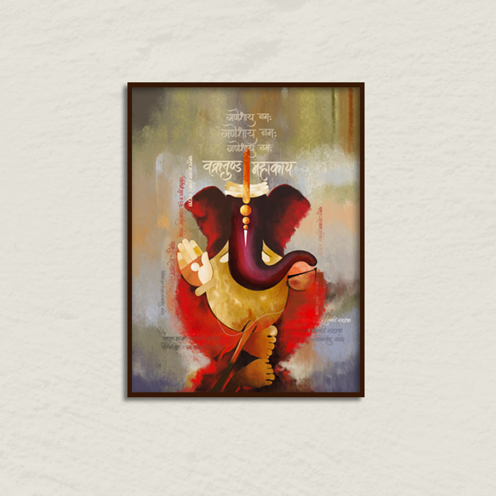 Ganesha 3 Traditional Artwork Canvas Print