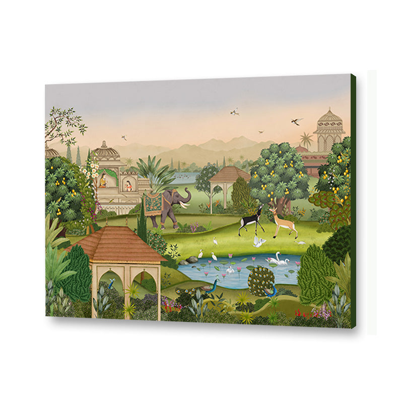 Madhuban Traditional Artwork Canvas Wall Print