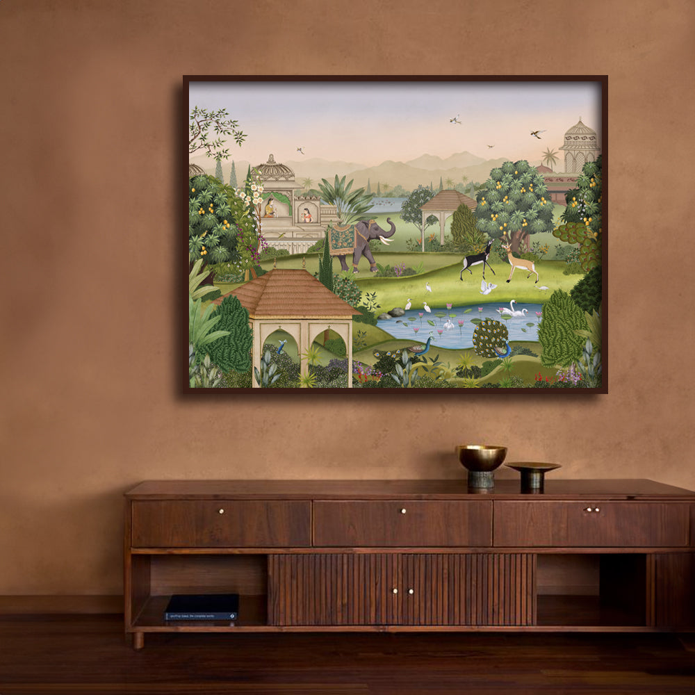 Madhuban Traditional Artwork Canvas Wall Print