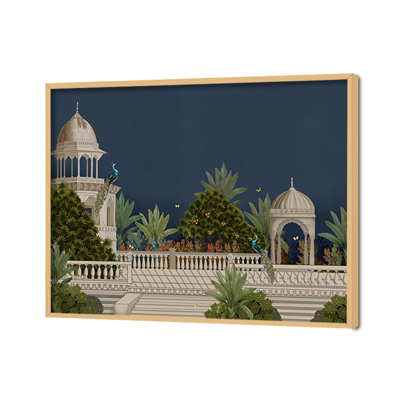 Mor Mahal Traditional Artwork Canvas Wall Print