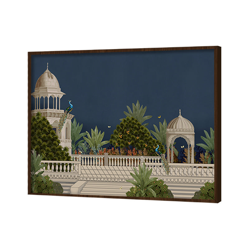 Mor Mahal Traditional Artwork Canvas Wall Print