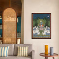 Traditional Pichwai Srinathji with Cows Traditional Artwork Canvas Print for Wall