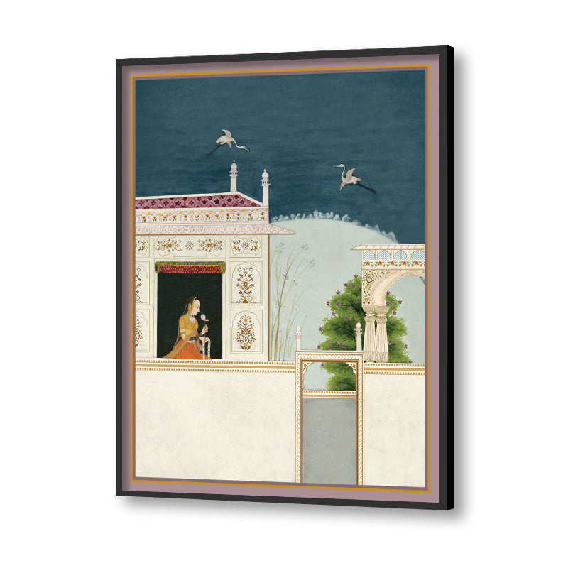 Rajwada - Set of 2 Traditional Artwork Canvas Print for Wall