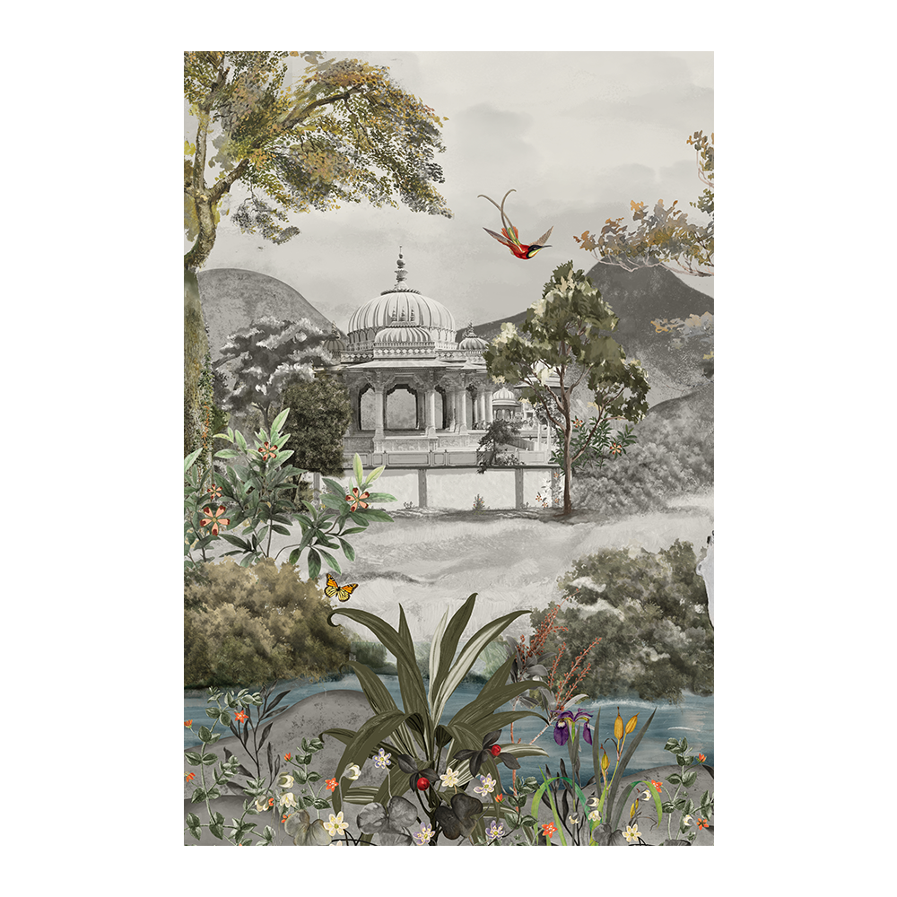 Royal Bagh set of 3 Traditional Artwork Canvas Print for Wall