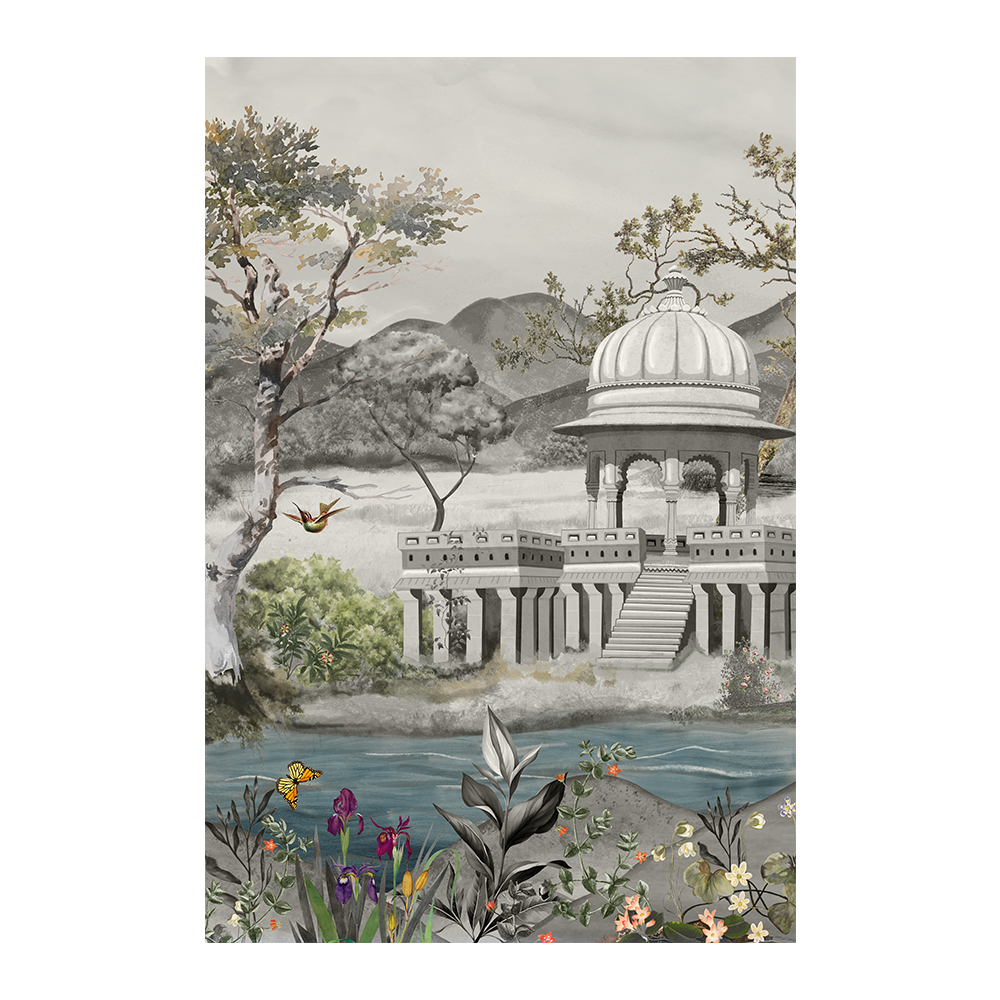 Royal Bagh set of 3 Traditional Artwork Canvas Print for Wall