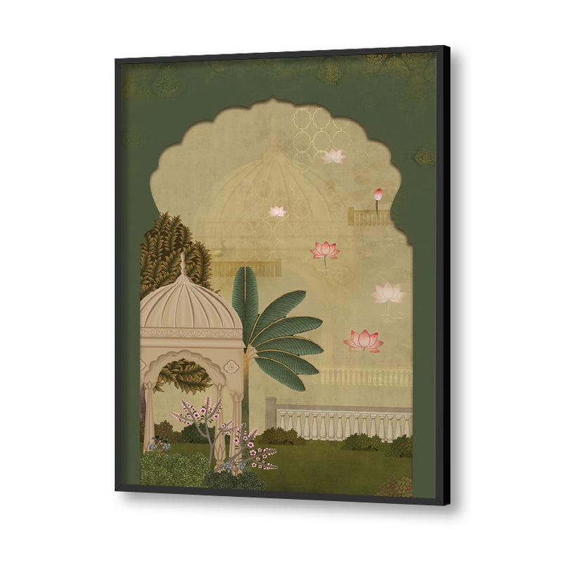 Shahi Bagicha (Set of 2) Traditional Artwork Canvas Print for Wall