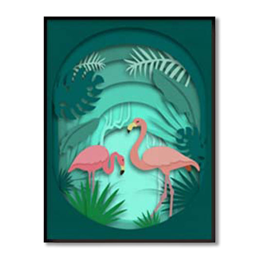 Tropical Flamingo Wall Artwork | Nature Canvas Painting for Wall | Wall Decor | Wall Painting