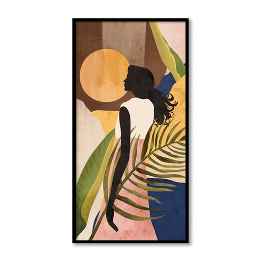 Tropical Girl Wall Artwork | Nature Canvas Painting for Wall | Wall Decor | Wall Painting