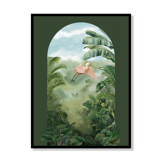 Tropical Jungle 1 Nature Artwork Canvas Wall Print