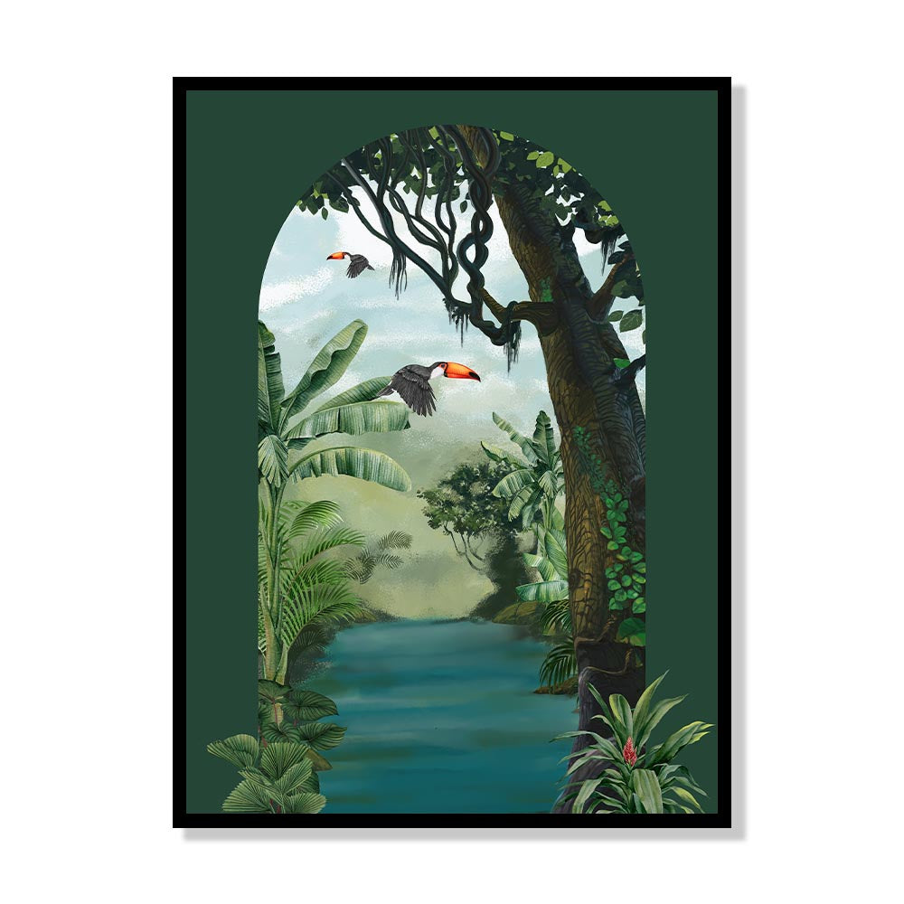 Tropical Jungle 6 Nature Artwork Canvas Print for Wall