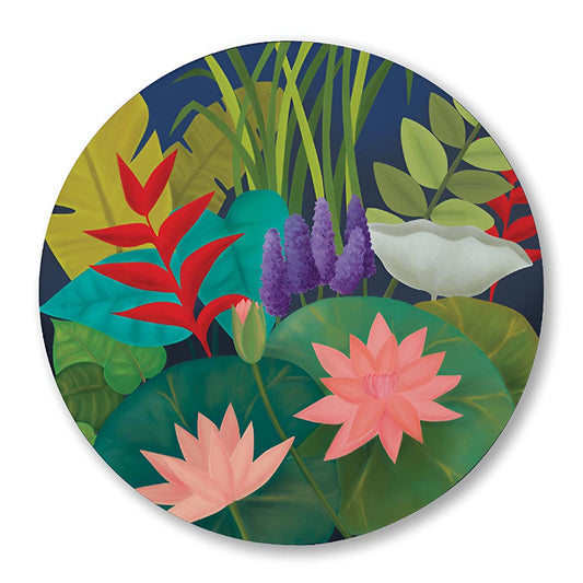 Tryst With Nature 1 (Round) Artwork Canvas Wall Print