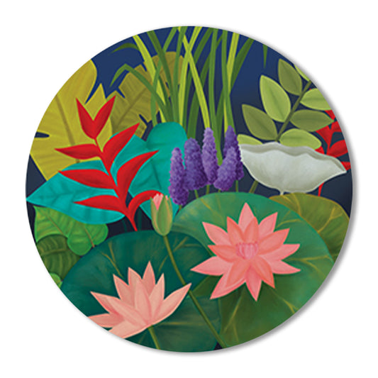 Tryst With Nature 1 (Round) Wall Artwork  Home Decor | Nature Canvas Painting for Wall | Wall Decor | Wall Painting