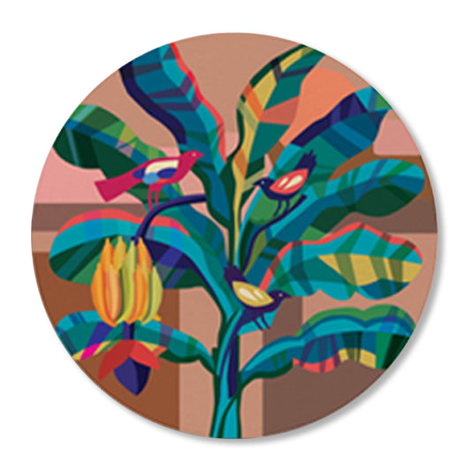 Tryst With Nature 3 (Round) Canvas Wall Art Print