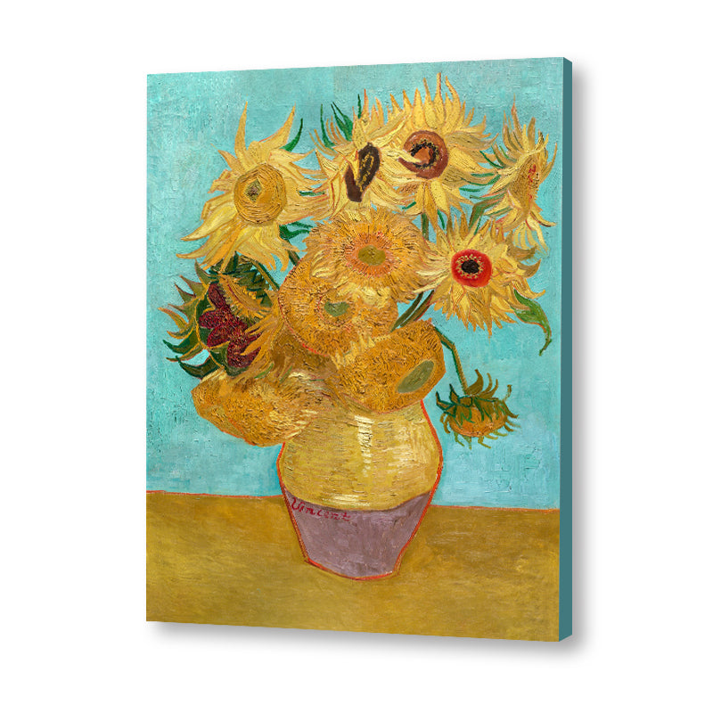 Vase with Twelve Sunflowers by Vincent - Famous Painting Canvas Print