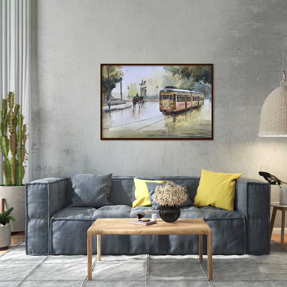 Monsoon Nostalgia 3 Vintage Artwork Canvas Print for Wall