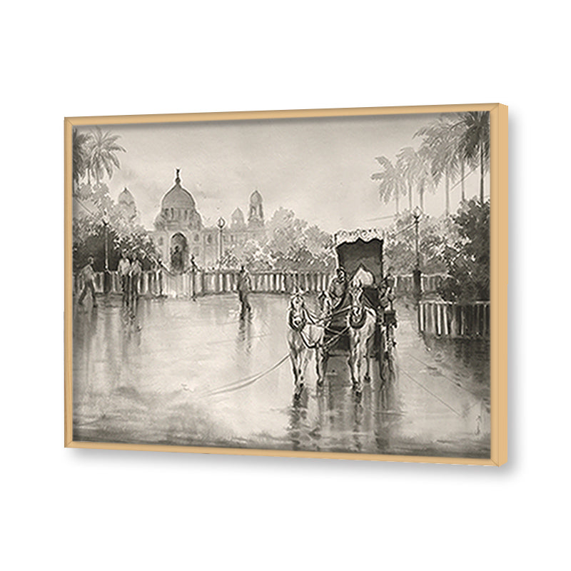 Monsoon Nostalgia 1 Vintage Artwork Canvas Print for Wall