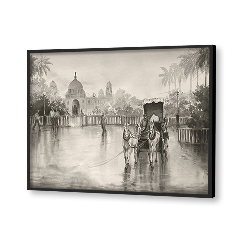 Monsoon Nostalgia 1 Vintage Artwork Canvas Print for Wall