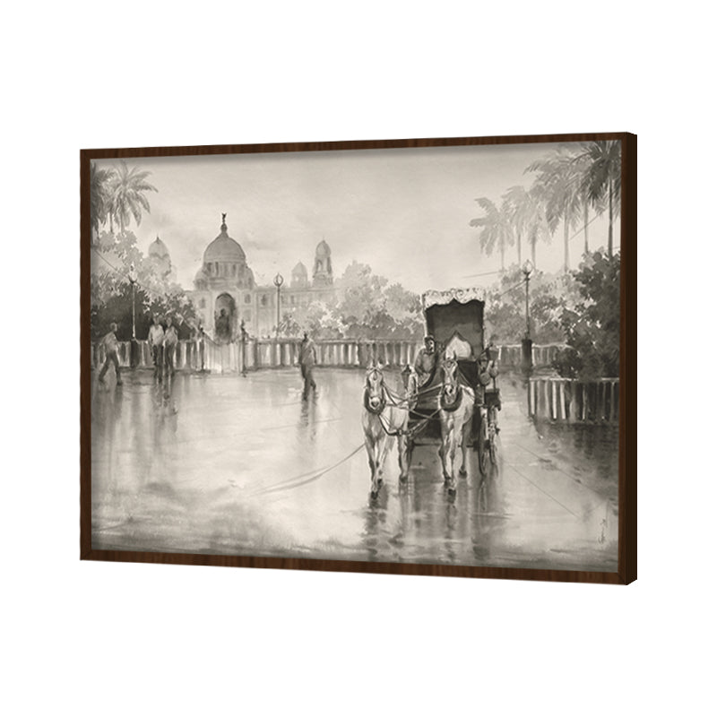 Monsoon Nostalgia 1 Vintage Artwork Canvas Print for Wall
