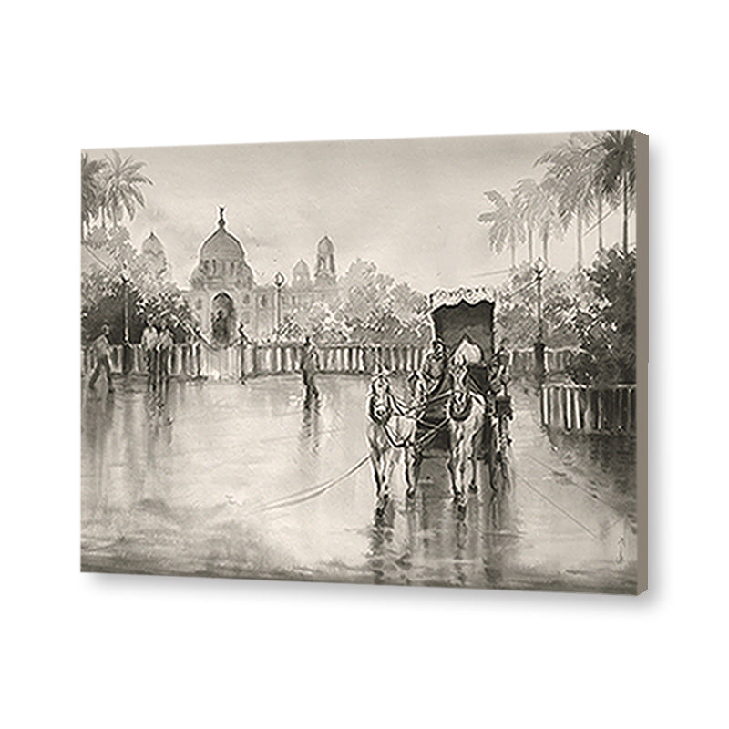Monsoon Nostalgia 1 Vintage Artwork Canvas Print for Wall