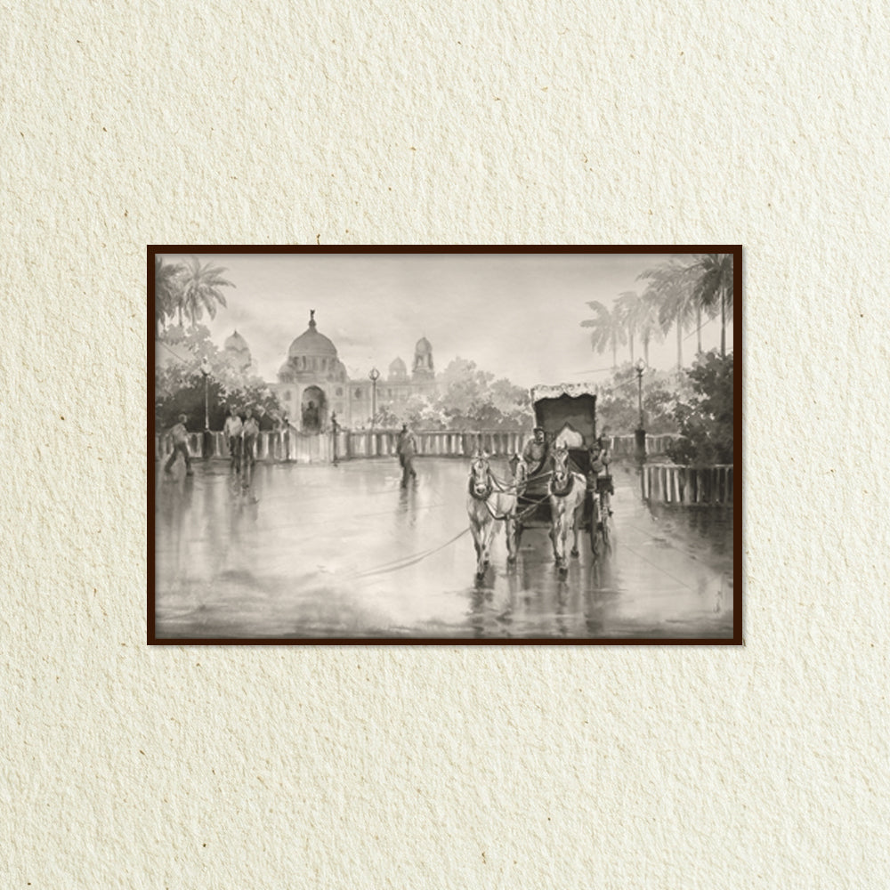 Monsoon Nostalgia 1 Vintage Artwork Canvas Print for Wall