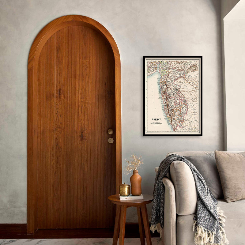 Vintage Bombay Map Canvas Art Print for Wall
