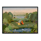 Vrindavan Traditional Artwork Canvas Print for Wall