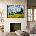 Wheat Field with Cypresses by Vincent - Famous Painting Canvas Print
