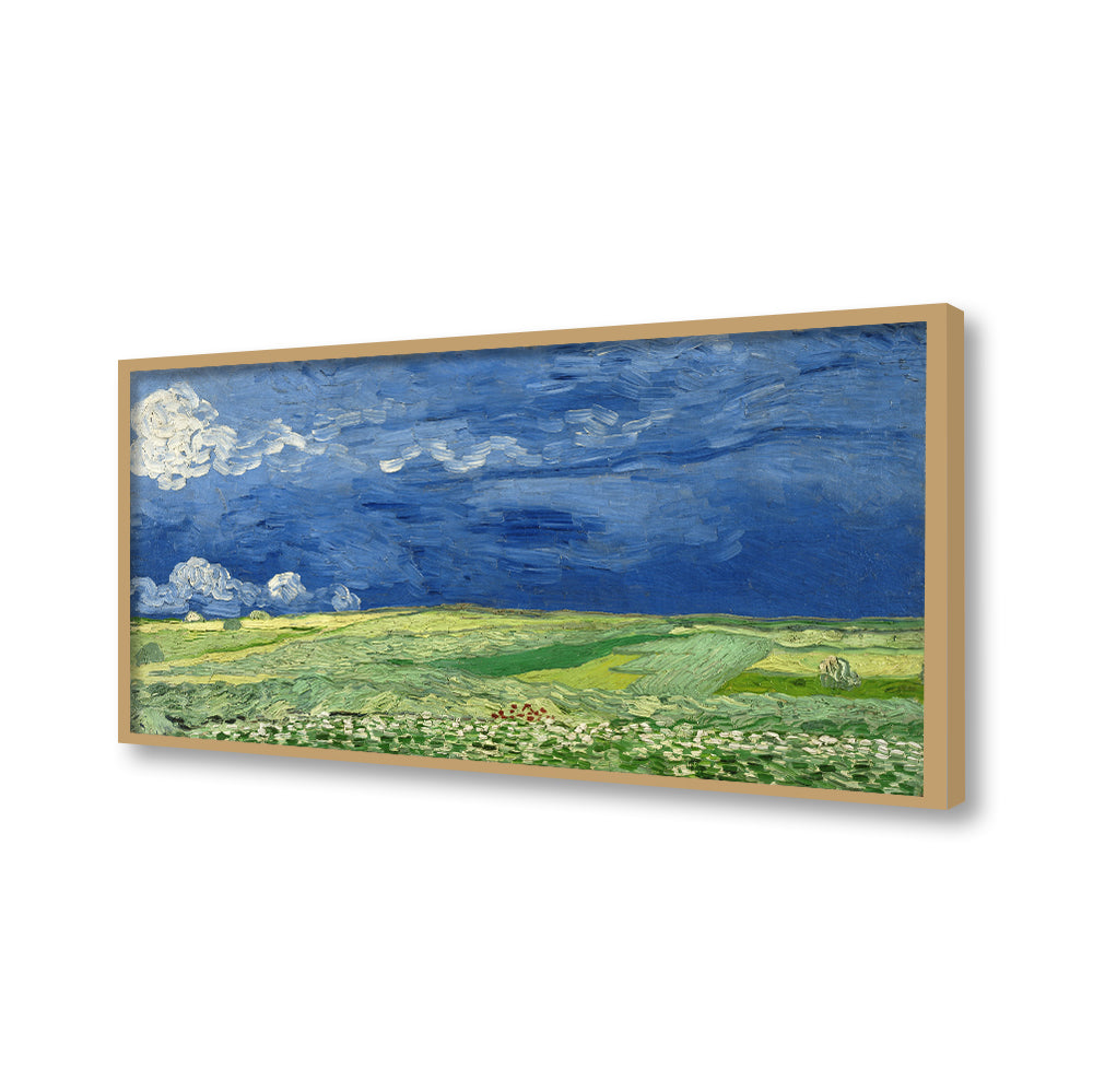 Wheatfield Under the Thundercloud by Vincent - Famous Painting Canvas Print