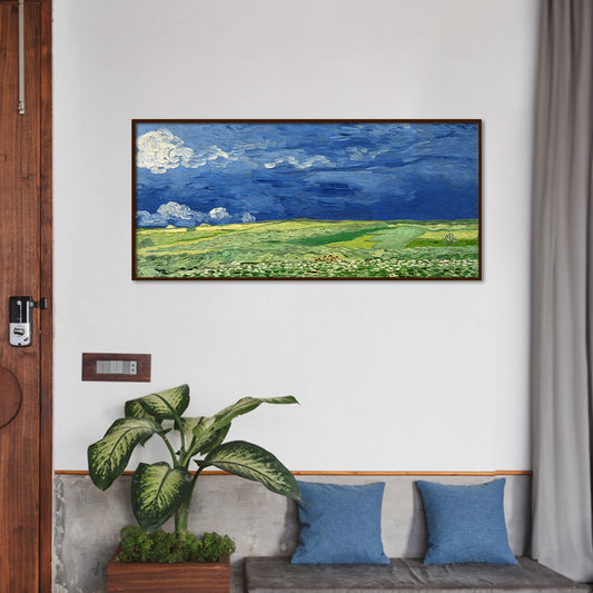 Wheatfield Under the Thundercloud by Van Gogh Famous Painting Artwork Canvas Print