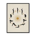 Yoga Poses Pop Artwork Canvas Print for Wall