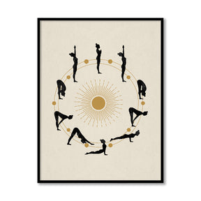 Yoga Poses Pop Artwork Canvas Print for Wall