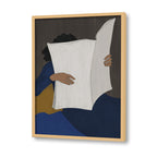 Book Worm No. 2 – Scandinavian Canvas Wall Art Print for Bedroom