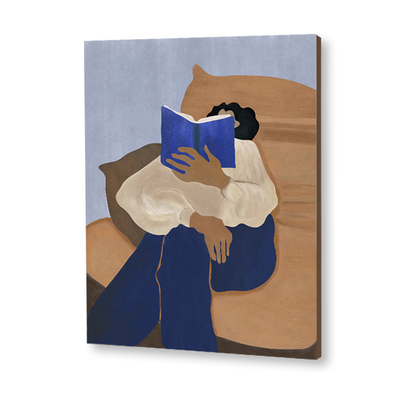 Book Worm 1 Scandinavian Canvas Wall Art Print