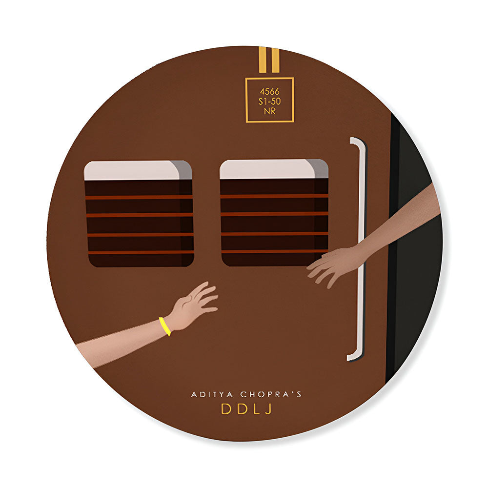 DDLJ (Round) Pop Artwork Canvas Print for Wall