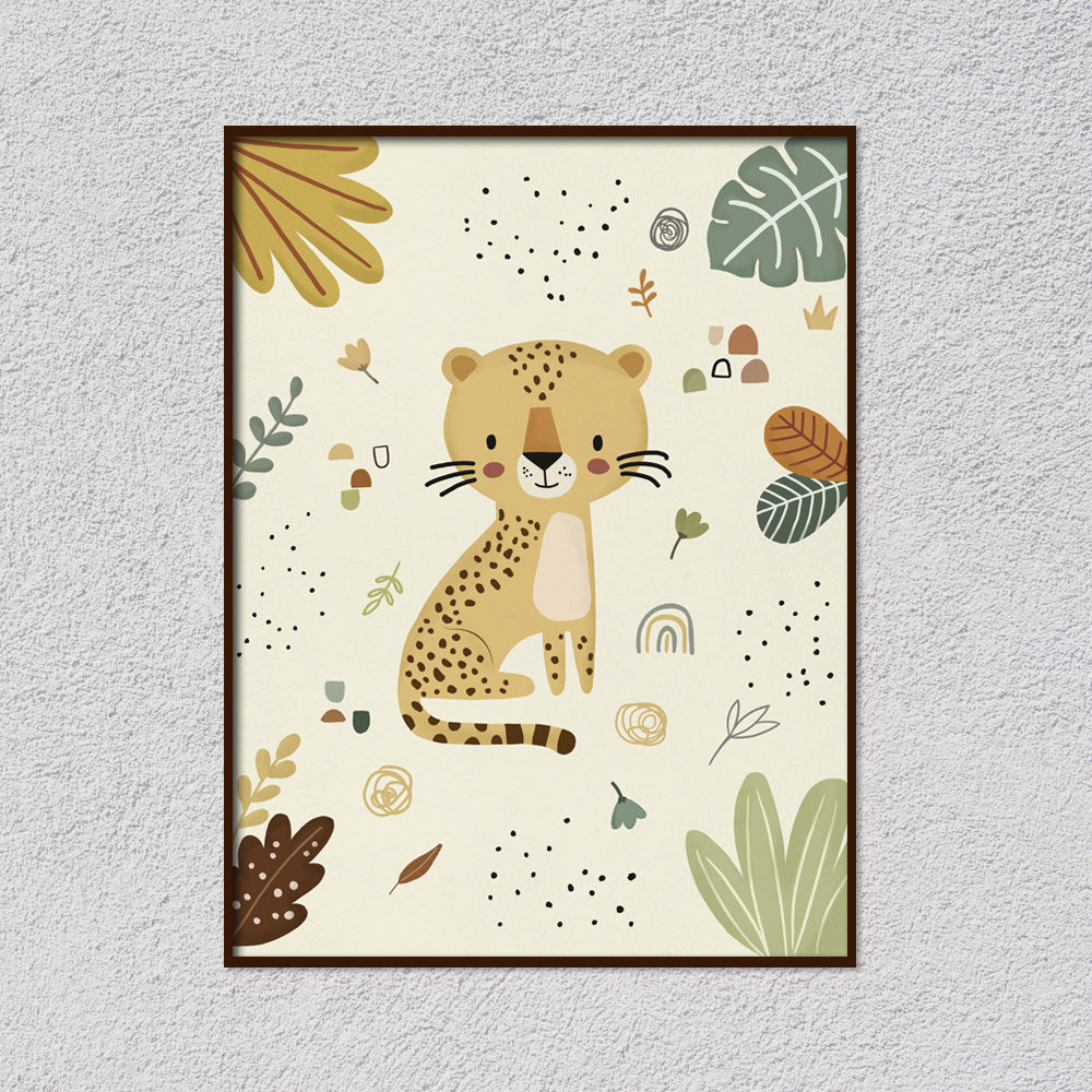 Joyful Jungle 3 Wall Art Canvas Print for Kids Room
