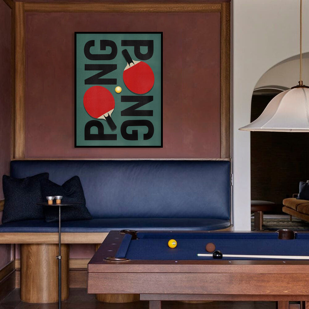 PONG — Game Room Pop Artwork Canvas Print for Wall