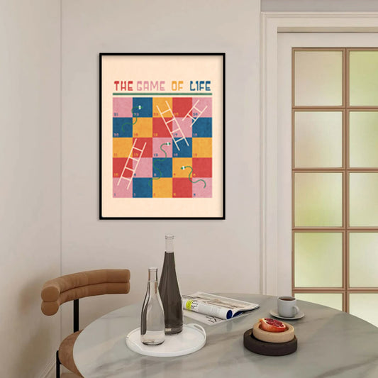 The Game of Life — Retro Board Pop Art Print | Canvas Wall Painting