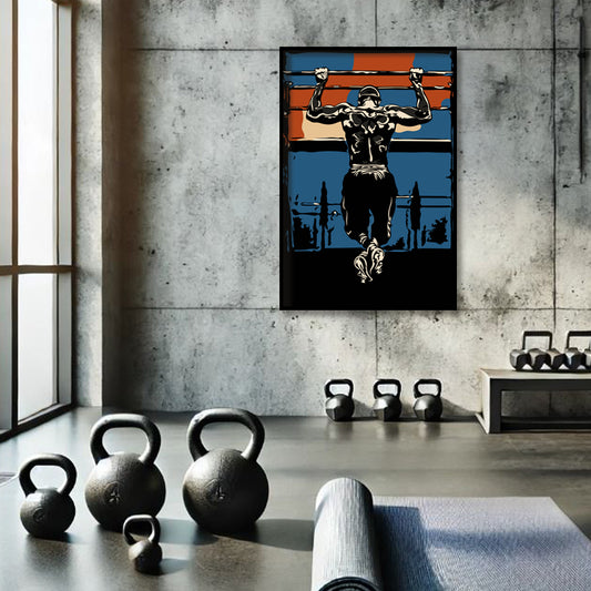 Rise & Grind — Gym Motivation Pop Artwork Canvas Print for Wall