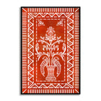 Indian Art Patterns Traditional Artwork Canvas Print for Wall