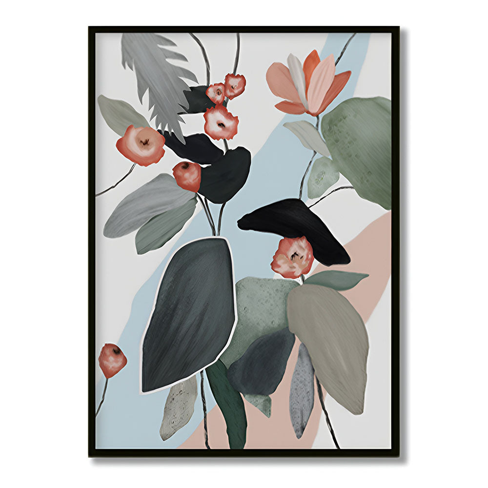 Pastel Floral 1 Abstract Canvas Wall Art Print