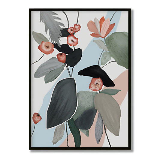 Pastel Floral 1 Abstract Canvas Wall Art Print