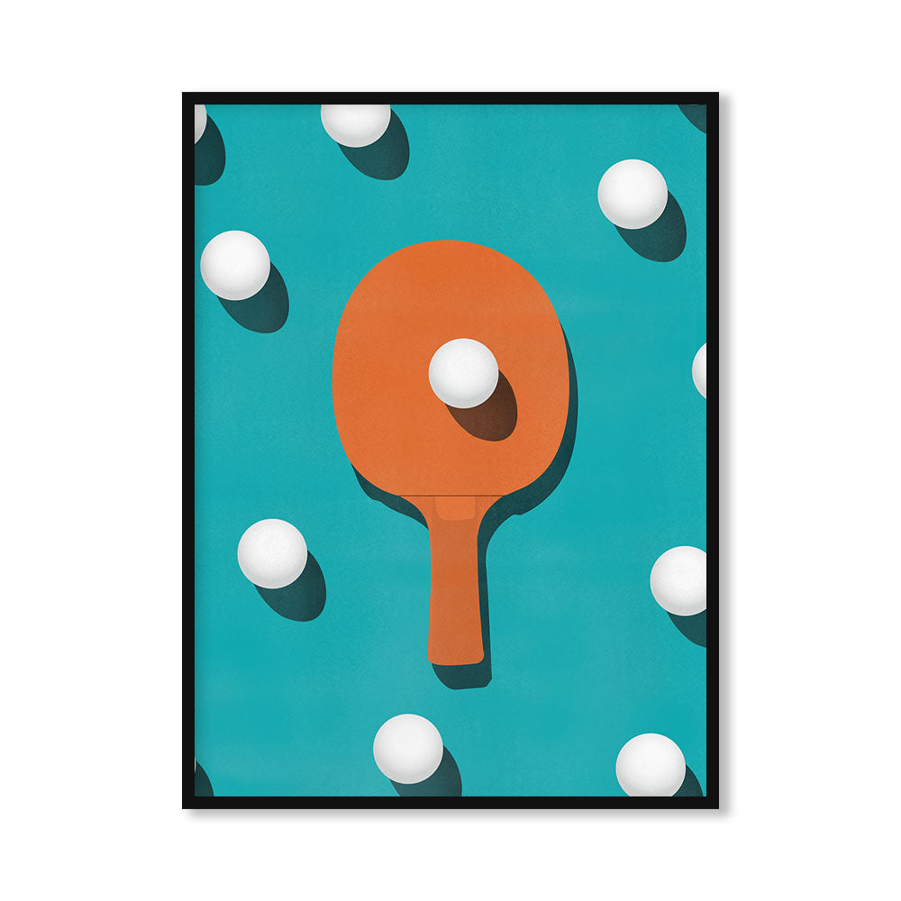 Ping Pong Play Pop Artwork Canvas Print for Wall