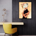 Poised Floral Girl Pop Artwork Canvas Print for Wall