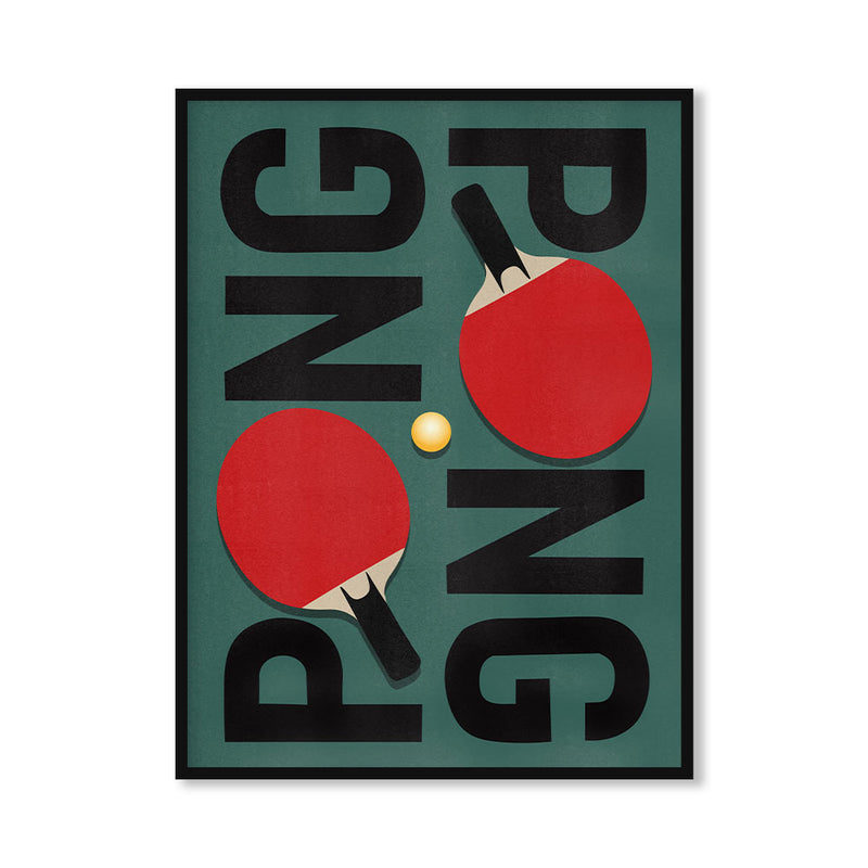 PONG — Game Room Pop Artwork Canvas Print for Wall