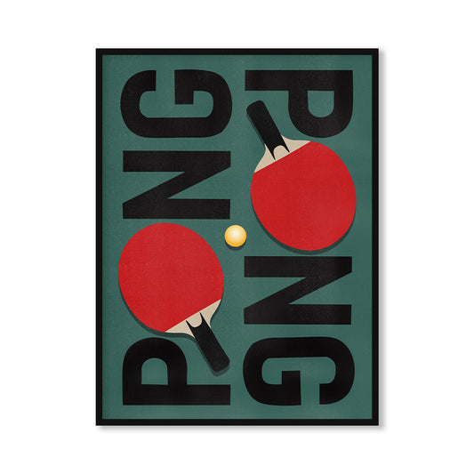 PONG — Game Room Pop Artwork Canvas Print for Wall